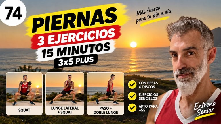 ⭐️⭐️⭐️ Hoy toca PIERNAS: 3 ejercicios y 15 minutos 💪