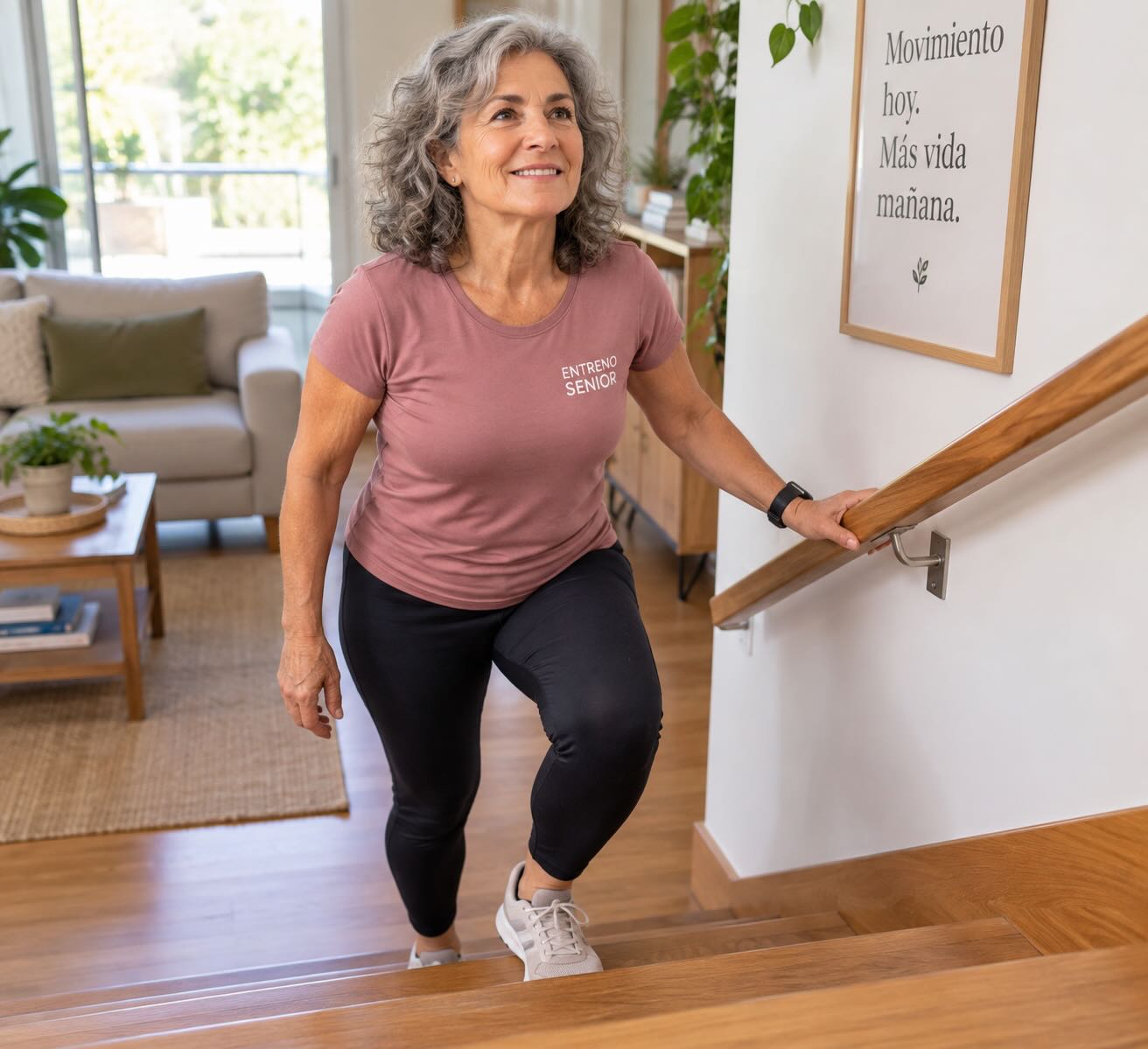 Carol realizando una actividad cotidiana como ejemplo de autonomía y vida activa en la edad senior